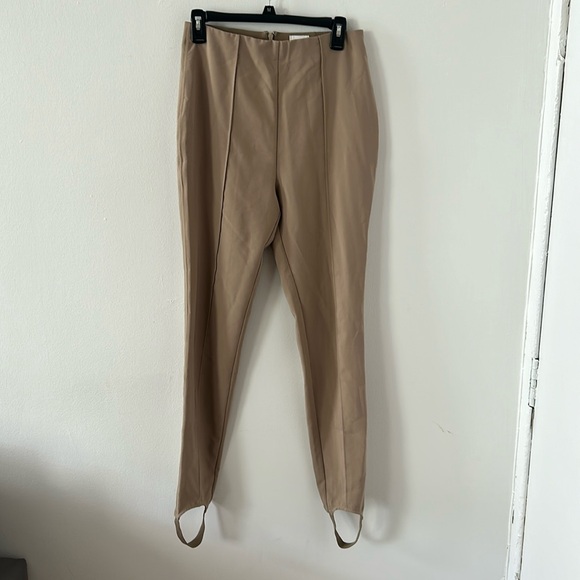 Song of Style Taupe Nude Pintuck seam Laurette Pants Size Medium - Picture 5 of 8